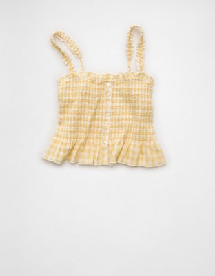 AE Smocked Button-Up Cami