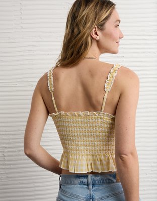 AE Smocked Button-Up Cami | American Eagle