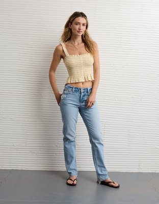 AE Smocked Button-Up Cami | American Eagle