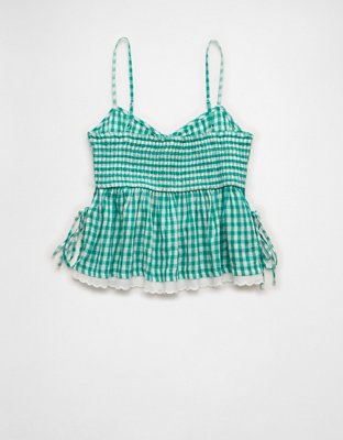 AE Gingham Side-Tie Cami