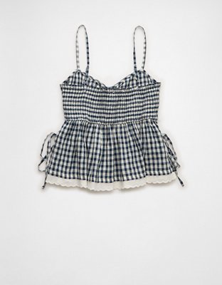 AE Gingham Side-Tie Cami