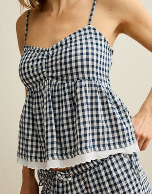 AE Gingham Side-Tie Cami | American Eagle