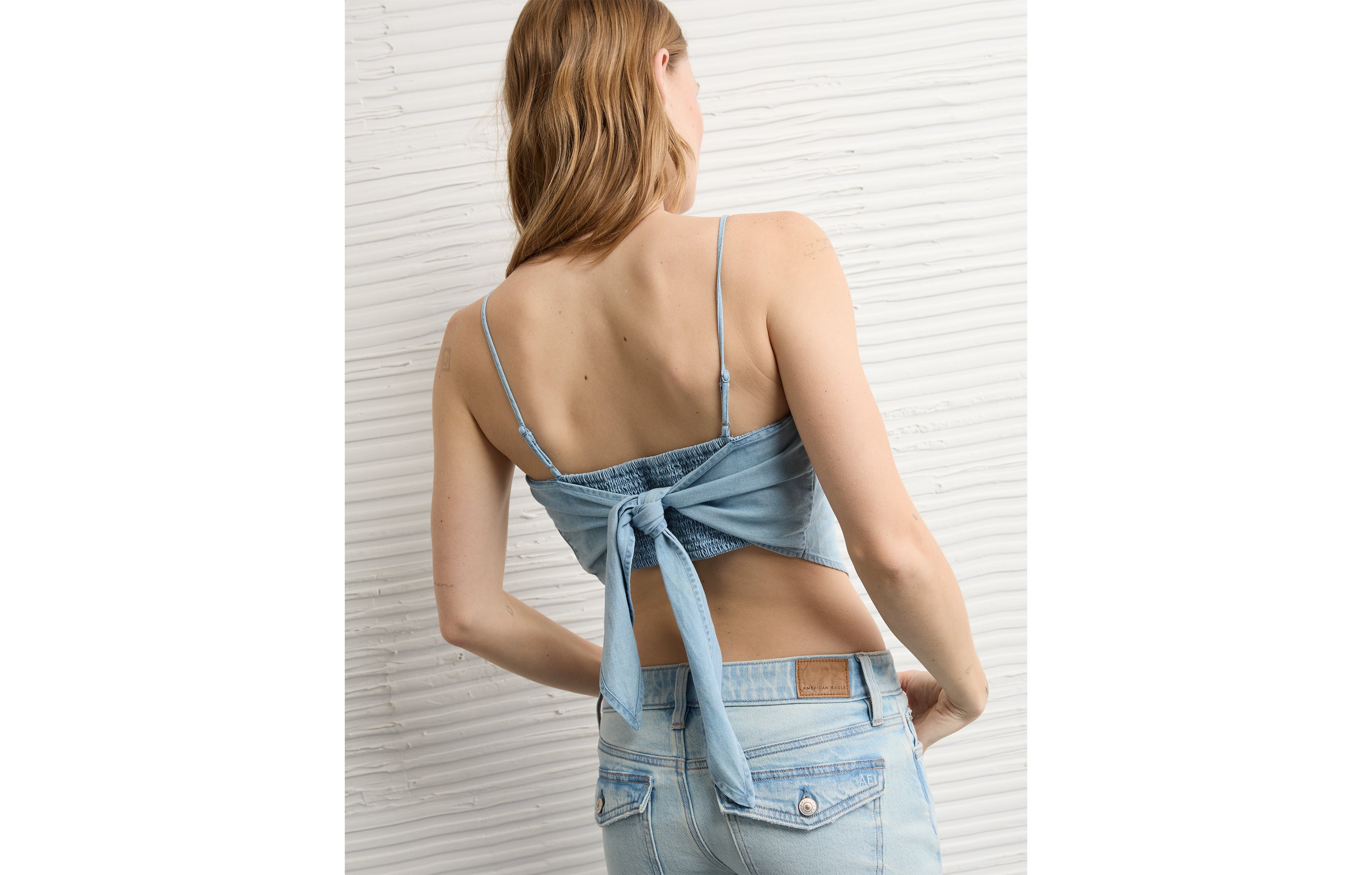 AE Denim Bandana Top