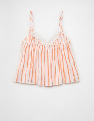 AE Cropped Lace-Trim Cami