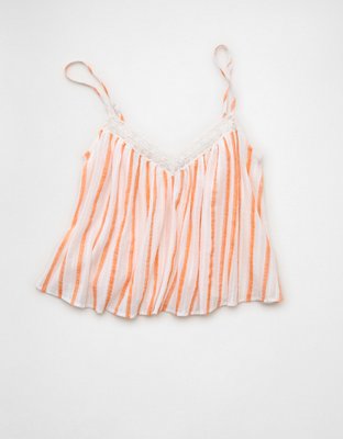 AE Cropped Lace-Trim Cami