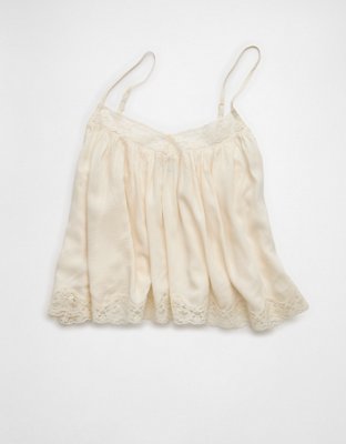 AE Cropped Lace-Trim Cami