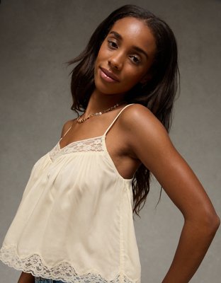 AE Cropped Lace-Trim Cami from American Eagle - $34.95