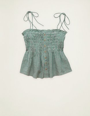 AE Smocked Button-Up Cami