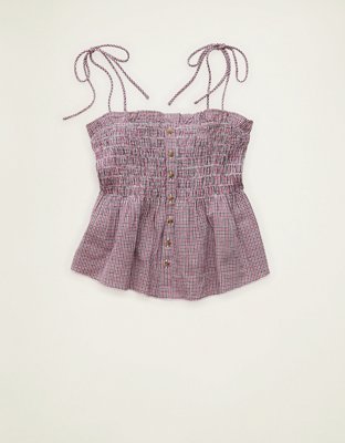 AE Smocked Button-Up Cami