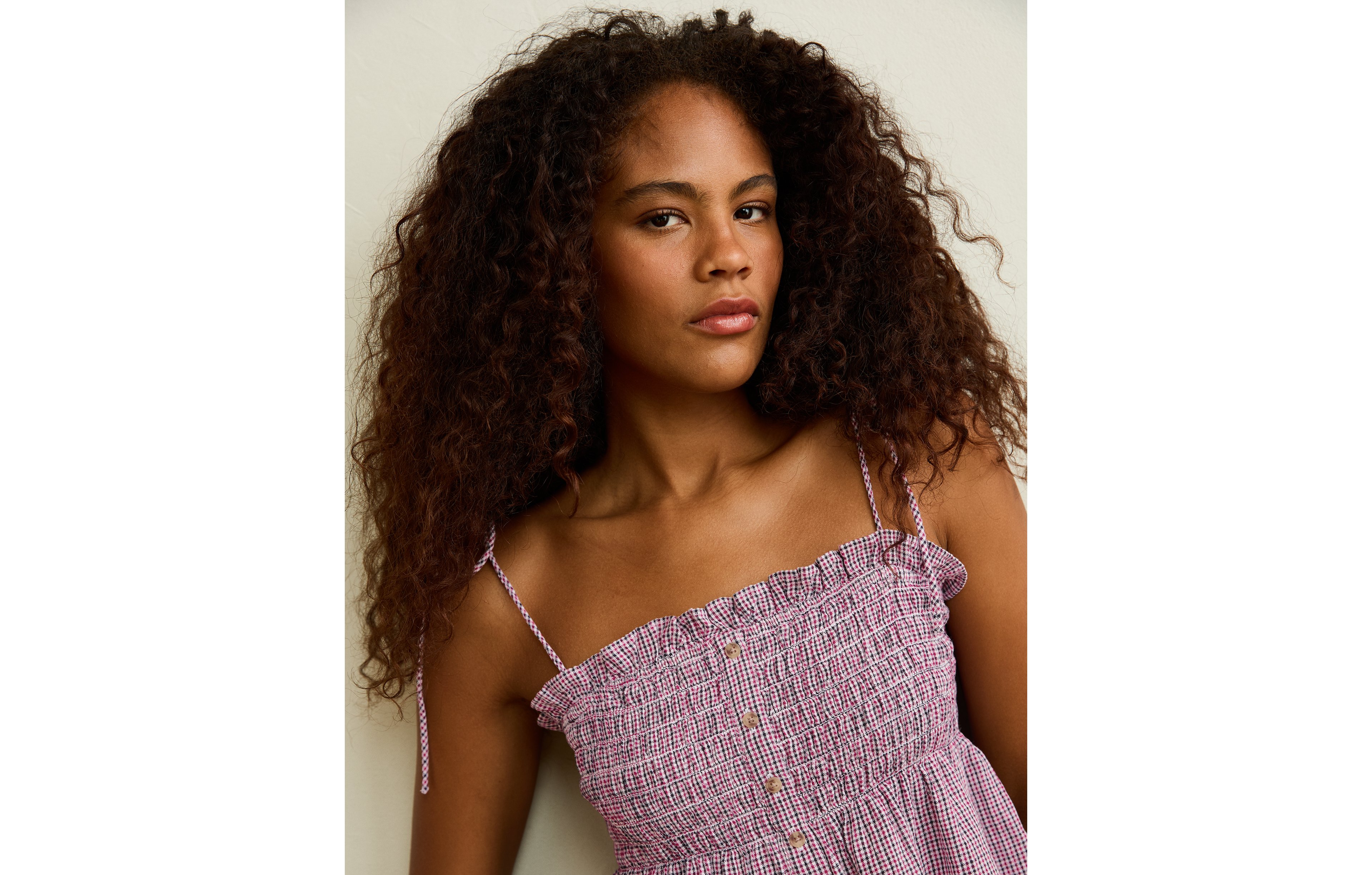 AE Smocked Button-Up Cami