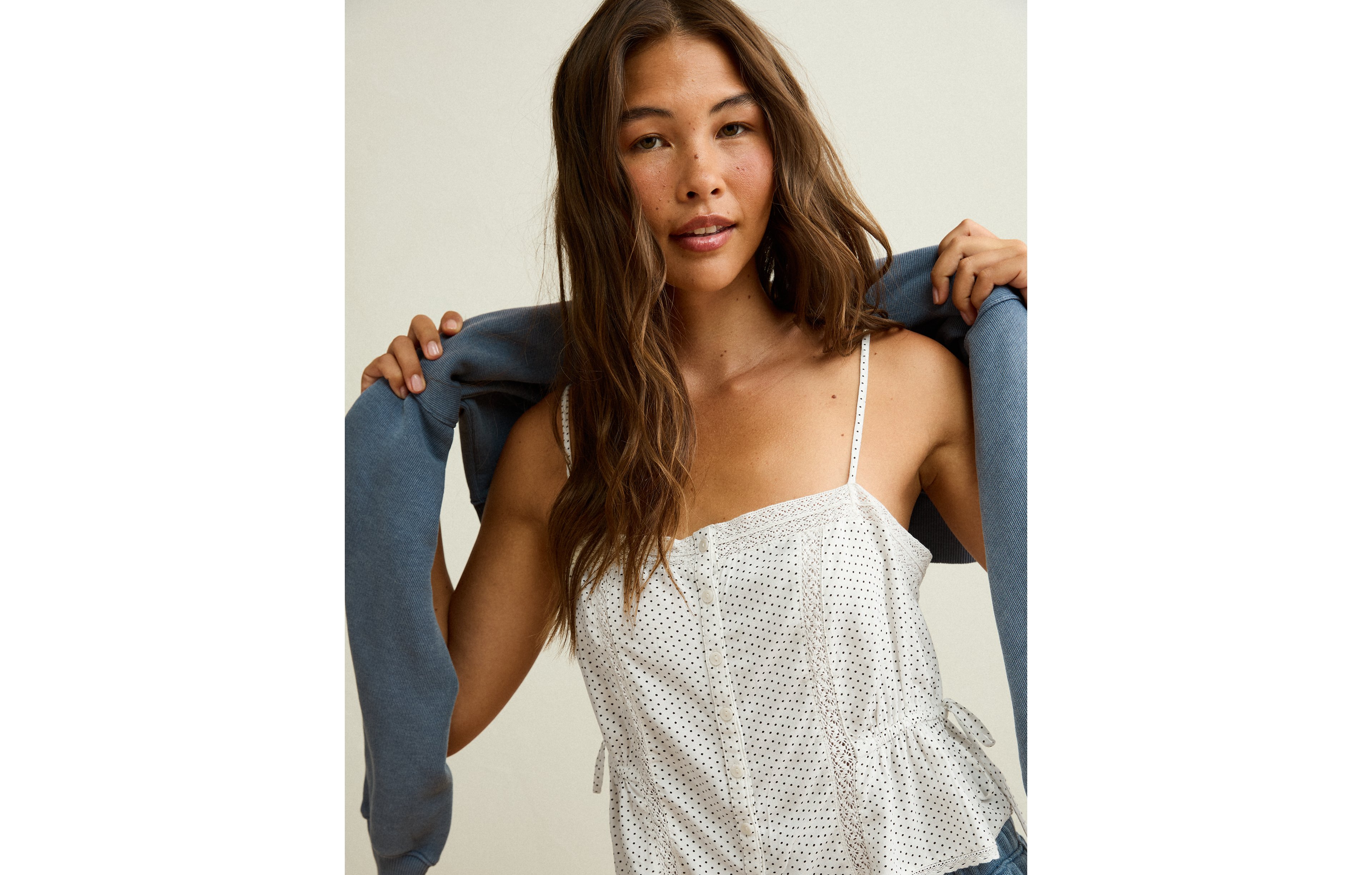 AE Tie-Waist Button-Up Cami