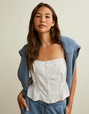 AE Tie-Waist Button-Up Cami