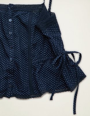 AE Lace-Trim Button-Up Cami