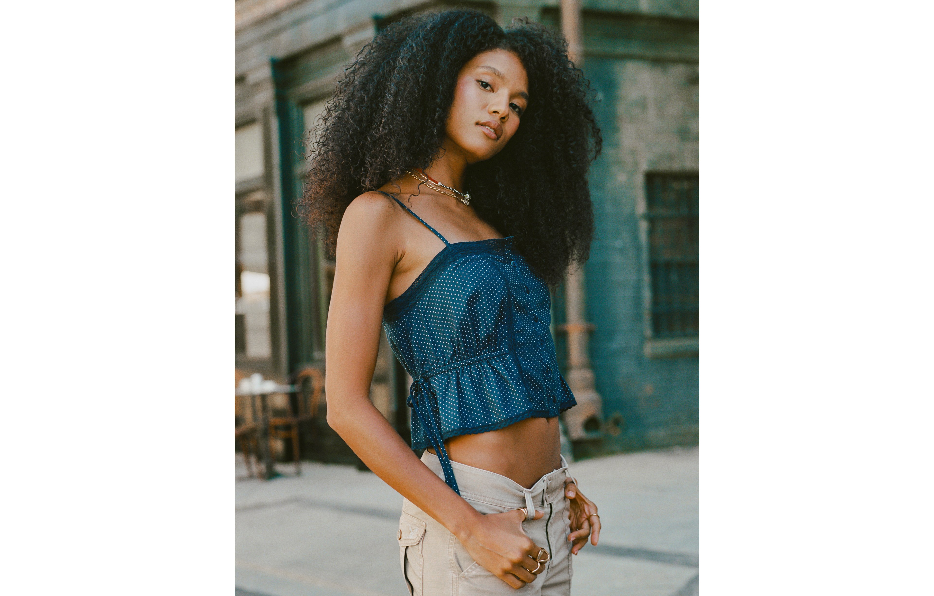 AE Tie-Waist Button-Up Cami