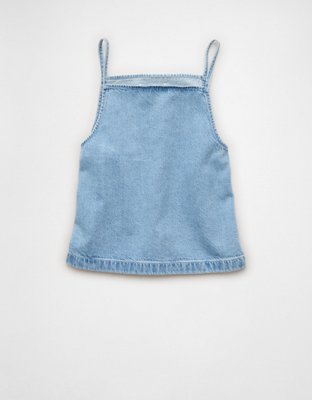 AE Embroidered Denim Cami | American Eagle