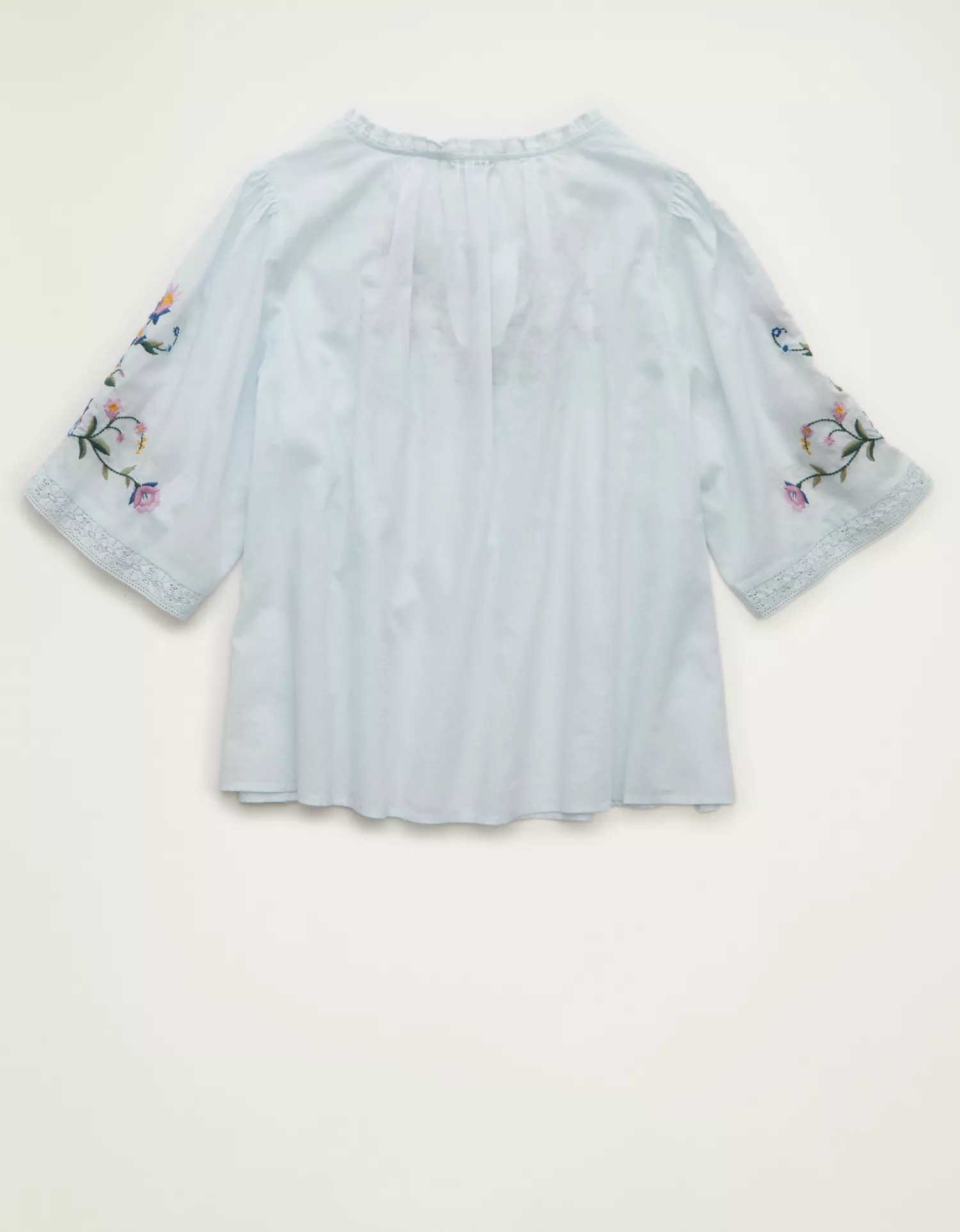 AE Flutter-Sleeve Embroidered Top - thumbnail 5