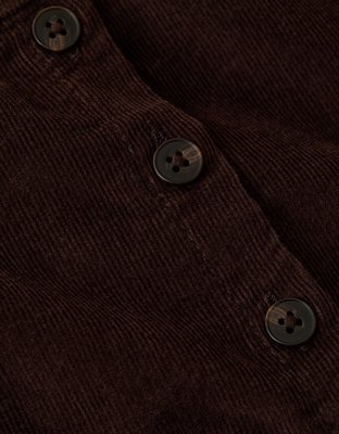 AE Short-Sleeve Button-Up Top