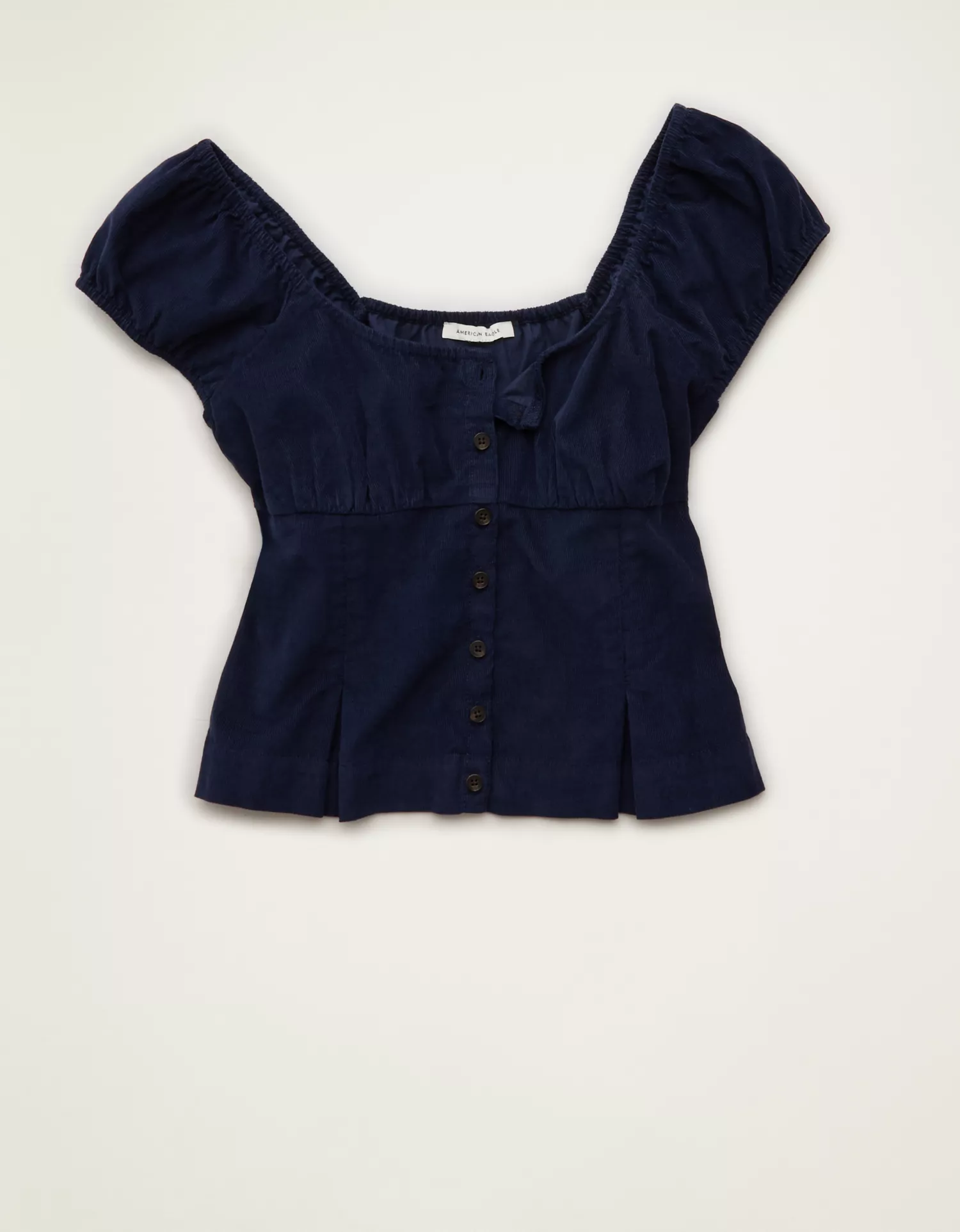 AE Short-Sleeve Button-Up Top - thumbnail 3