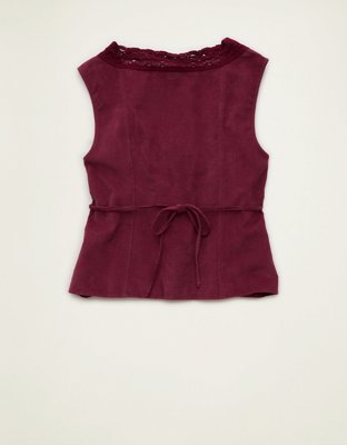AE Lace-Trim Scoop Neck Tank
