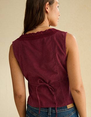 AE Lace-Trim Scoop Neck Tank
