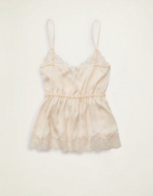 AE Lace Trim Button-Up Top