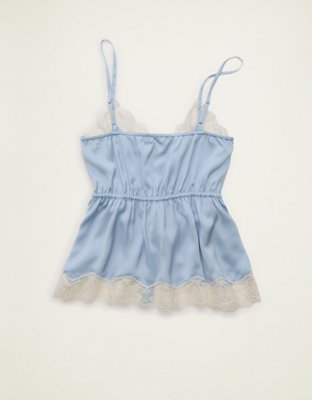 AE Lace Trim Button-Up Top