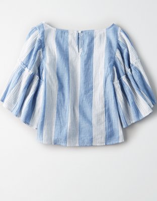 Женские топы American Eagle AE Ruffle Bell Sleeve Top — фото 4