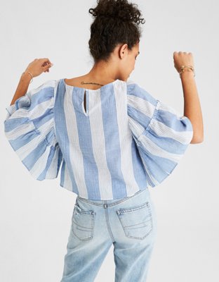 Женские топы American Eagle AE Ruffle Bell Sleeve Top — фото 2
