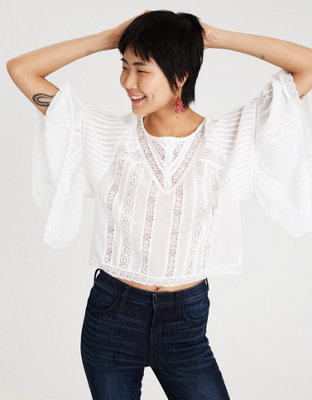 AE Ruffle Bell Sleeve Top