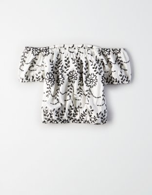 Женские топы American Eagle AE Bubble Crop Top — фото 4