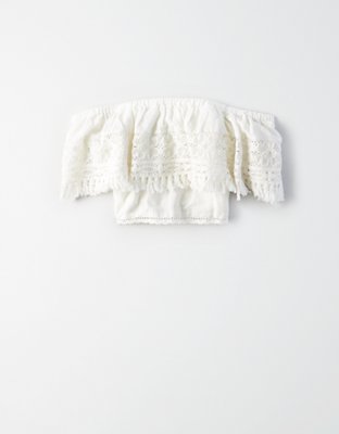 Женские топы American Eagle AE Off-The-Shoulder Crochet Top — фото 3