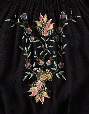 Женские топы American Eagle AE Embroidered Off-The-Shoulder Top — фото 6