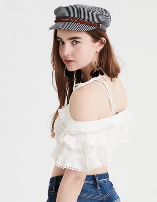 Женские топы American Eagle AE Off-The-Shoulder Pom Pom Top — фото 2