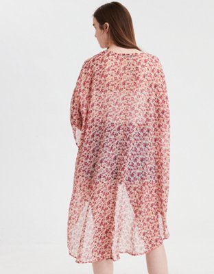 Женские топы American Eagle AE High-Low Chiffon Kimono — фото 2