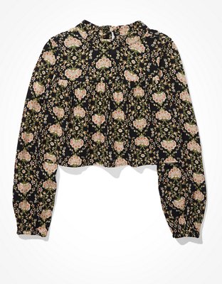 Женские топы American Eagle AE Mock Neck Crop Top — фото 3