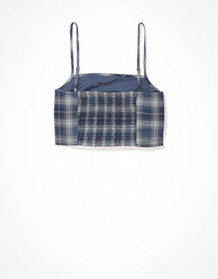 AE Smocked Crop Tank Top