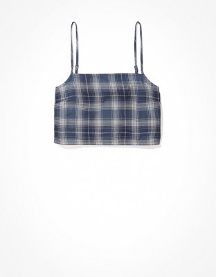 AE Smocked Crop Tank Top