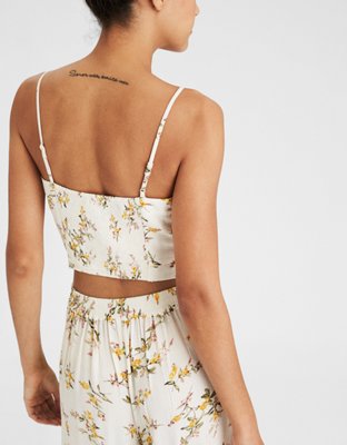 Женские топы American Eagle AE Button Front Cropped Cami — фото 2