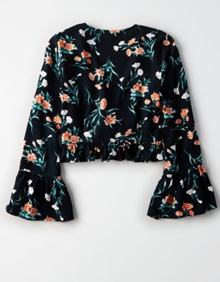 Женские топы American Eagle AE Tie Front Crop Top — фото 4