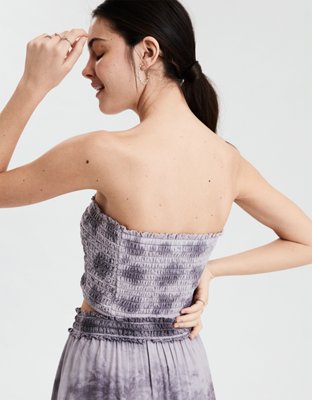 Женские топы American Eagle AE Smocked Lace Tube Top — фото 2