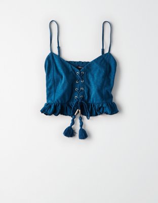 Женские топы American Eagle AE Western Crop Top — фото 3