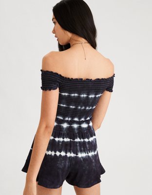 Женские топы American Eagle AE Smocked Tie-Dye Crop Top — фото 2