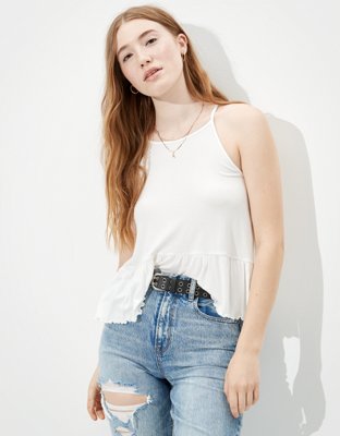 AE Soft & Sexy Peplum Tank Top