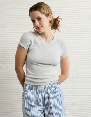 AE Waffle Hey Baby Tee