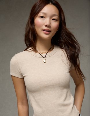 AE Waffle Hey Baby Tee