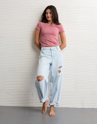 AE Waffle Hey Baby Tee