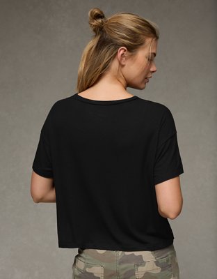 AE Soft & Sexy Ribbed Pocket T-Shirt | American Eagle