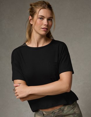 AE Soft & Sexy Ribbed Pocket T-Shirt from American Eagle - $20.96