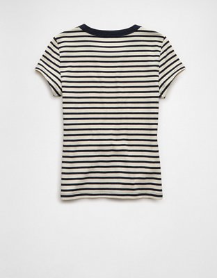 Женская футболка American Eagle AE Hey Baby Tee, цвет: Синий, вариант 1 — фото 4