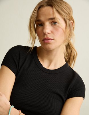 Женские футболки American Eagle AE Hey Baby Waffle Tee — фото 3